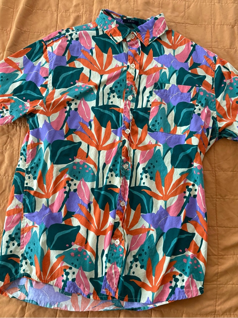 Multi Colored Floral Button-up Shirt